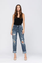 Load image into Gallery viewer, Mid- Rise Boyfriend Beach Splash Jeans